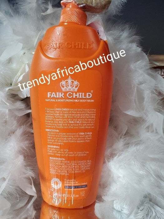 Fair Child Natural Honey & Egg Yolk Shower Gel For Kids & Teens. 1000ml X 1